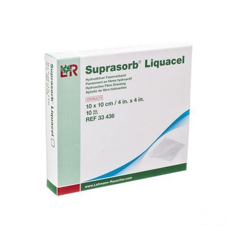 Suprasorb Liquacel Vezelverb Hydroact. 10X10Cm 10  -  Lohmann & Rauscher