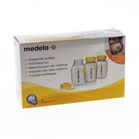 Medela Set 3 Melkflesjes Bedrukt 150 ml  -  Medela