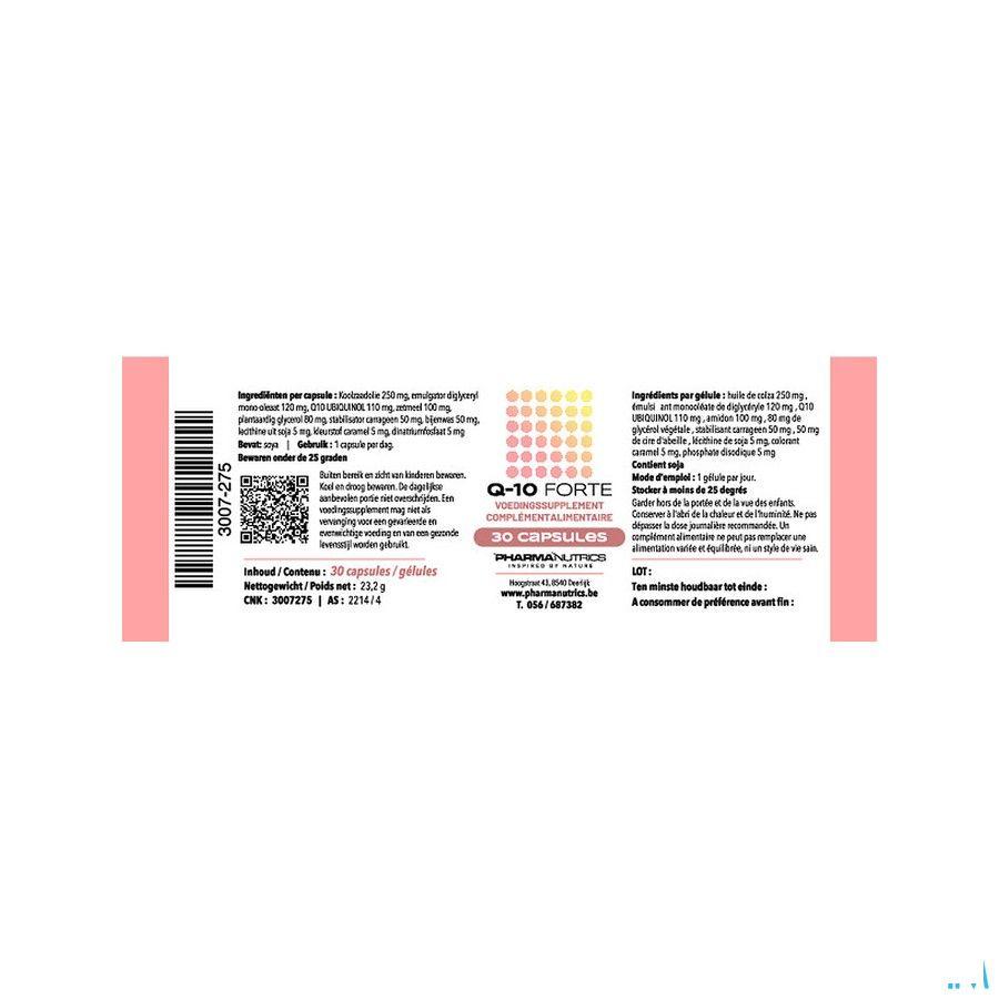 Q10 Forte Capsule 30x100 mg Pharmanutrics  -  Pharmanutrics