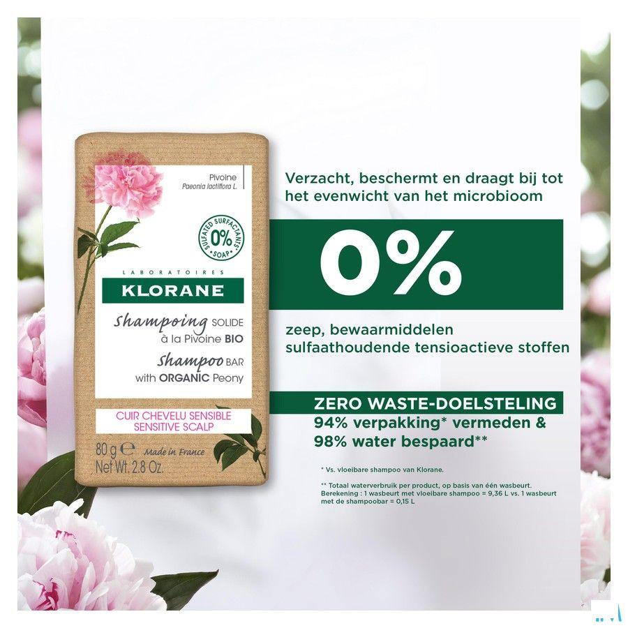 Klorane Capil. Shampoo Bar Pioenroos 80 gr