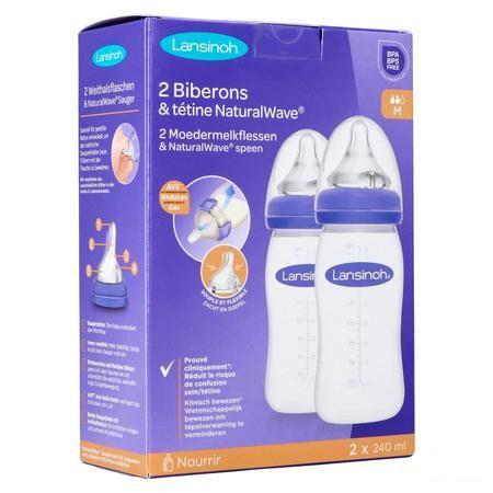 Lansinoh Biberon + Natural Wave Tetine 2x240 ml  -  Lansinoh Laboratories