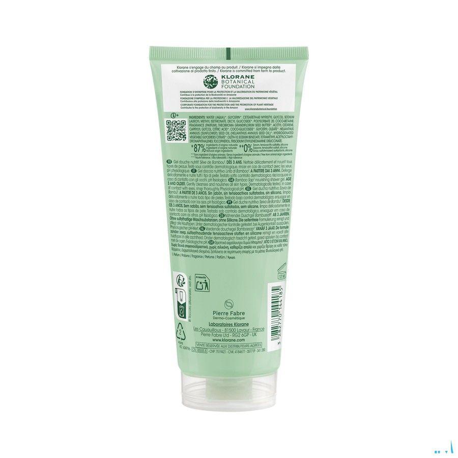 Klorane Lichaam Douchegel Seve Bamboe 200 ml