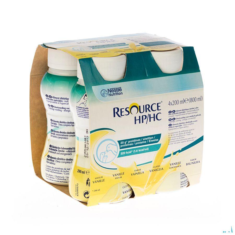 Resource Hp Hc Vanille Fles 4x200 ml  -  Nestle