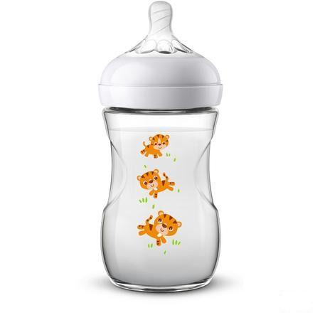 Philips Avent Natural 2.0 Zuigfles 260 ml Tijger Scf070/20  -  Bomedys