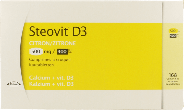 Steovit D3 500 mg/400UI Comprimes 168