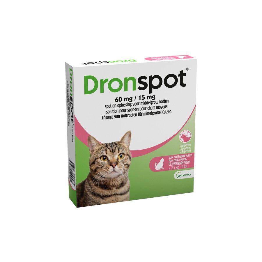 Dronspot 60 mg/15 mg Spot-On Kat Medium>2,5-5Kg Pip2