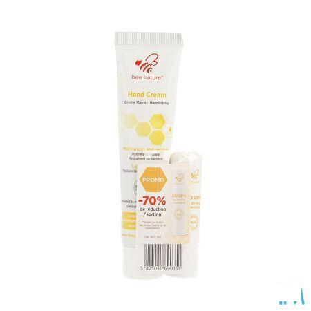 Bee Nature Creme Mains 40 ml + Soin Levres 4,5 gr 70%