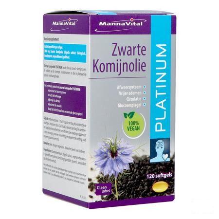 Mannavital Omega 3 Zwarte Komijnolie V-Caps 120