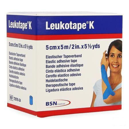 Leukotape K Bande Adhesive Elast Bleu Clair 5cmx5m 1