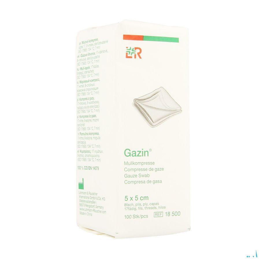 Gazin Kompres Niet steriel 8p 5,0x 5,0cm 100 18500  -  Lohmann & Rauscher