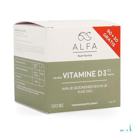 Alfa Vitamine D3 50 mcg Softgel 120  -  Nutrifarma