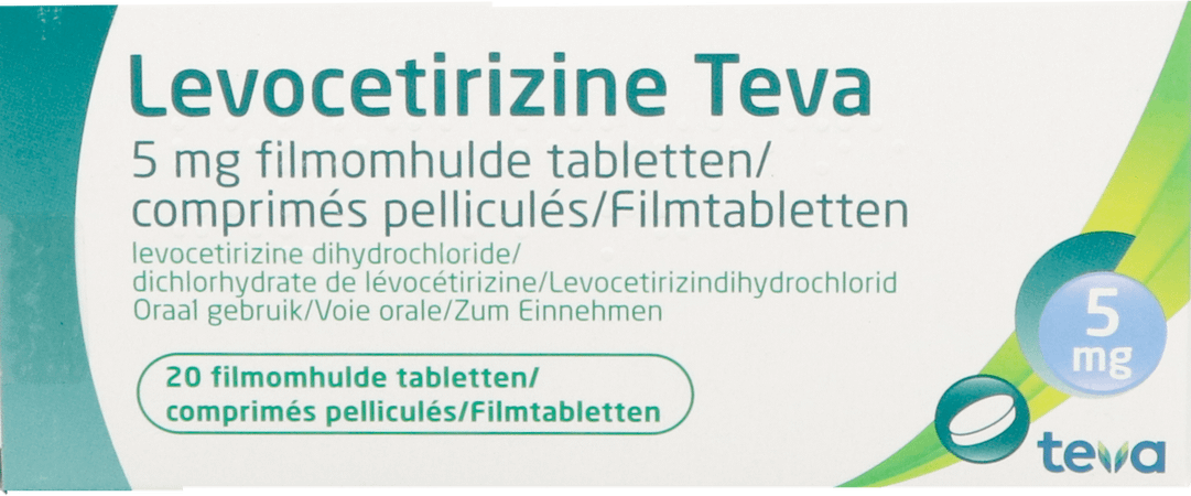Levocetirizine Teva 5 mg Comprimes Pellicules 20 X 5 mg 