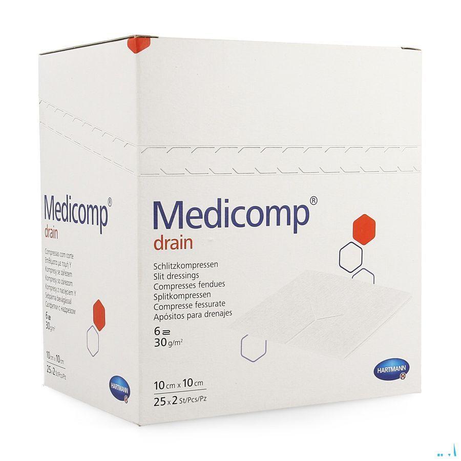 Medicomp Drain Kompres Steriel 10X10Cm 25X2 4215356  -  Hartmann