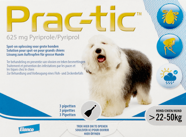 Prac-tic Spot-on Anti vlo-teek Grote Hond .1x3
