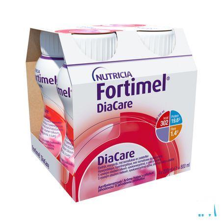Diacare Aardbei 4 x 200 ml