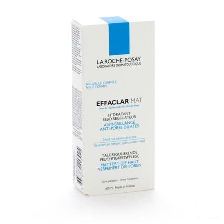 Effaclar Mat Hydra Sebo-regulat. sans parab. 40 ml  -  La Roche-Posay