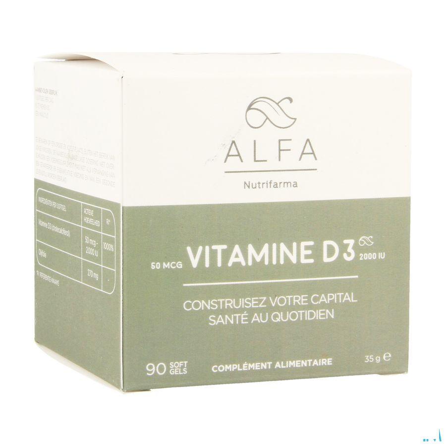 Alfa Vitamine D3 2000iu Softgels 90  -  Nutrifarma