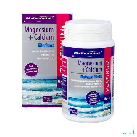 Mannavital Magnesium + Calcium Mariene V-Caps 120