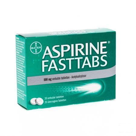 Aspirine Fasttabs 500 mg Filmomhulde tabl 20