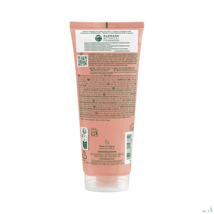 Klorane Corps DoucheCreme Lait Rose 200 ml