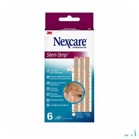 Nexcare 3M Steri-Strip Wondsluit. Beige 6mm x 75mm 6