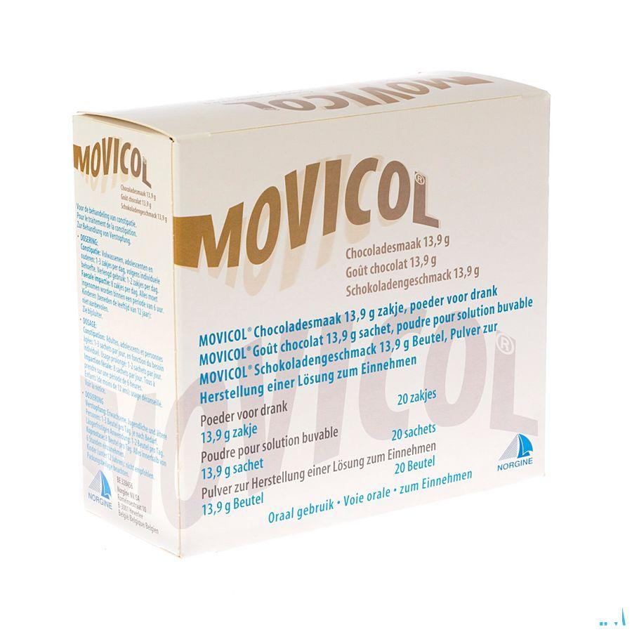Movicol Gout Chocolat Sachets 20 X 13,7g 
