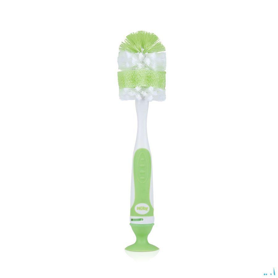 Nuby Flessenborstel Met Kleinere Speenborstel En Zuignap  -  New Valmar