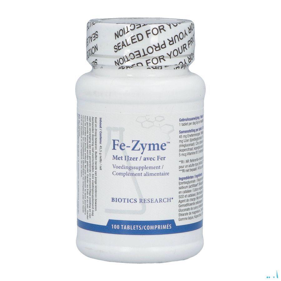 Biotics Fe-Zyme 25mg 100 comprimés  -  Energetica Natura