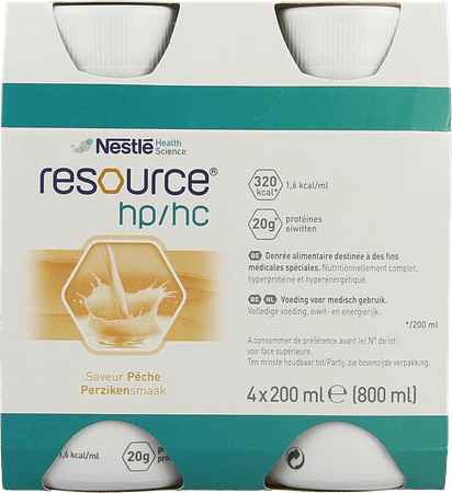 Resource Hp Hc Perzik Fles 4x200 ml  -  Nestle