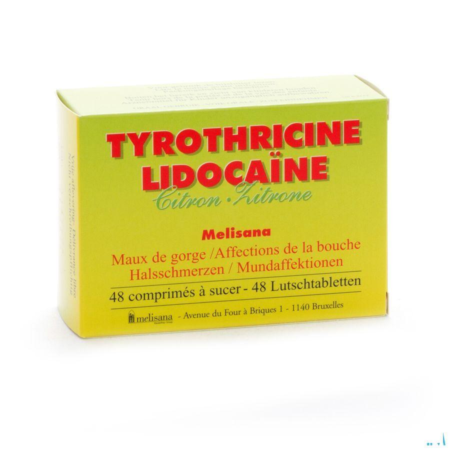 Tyrothricine Lidoca Citroen Tabletten 48  -  Melisana