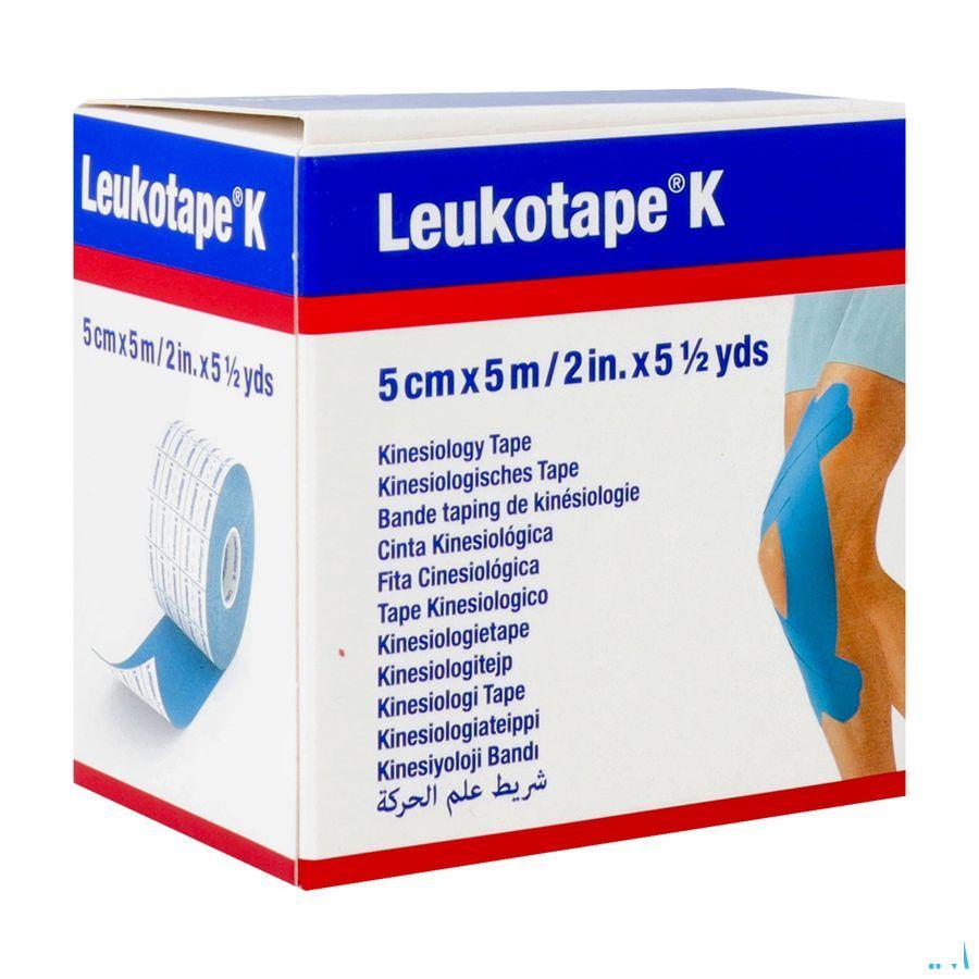 Leukotape K Kleefwindel Elast Blauw 5,0cm x 5m 1