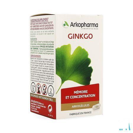 Arkocaps Ginkgo Biloba Plantaardig 150 3733110  -  Arkopharma