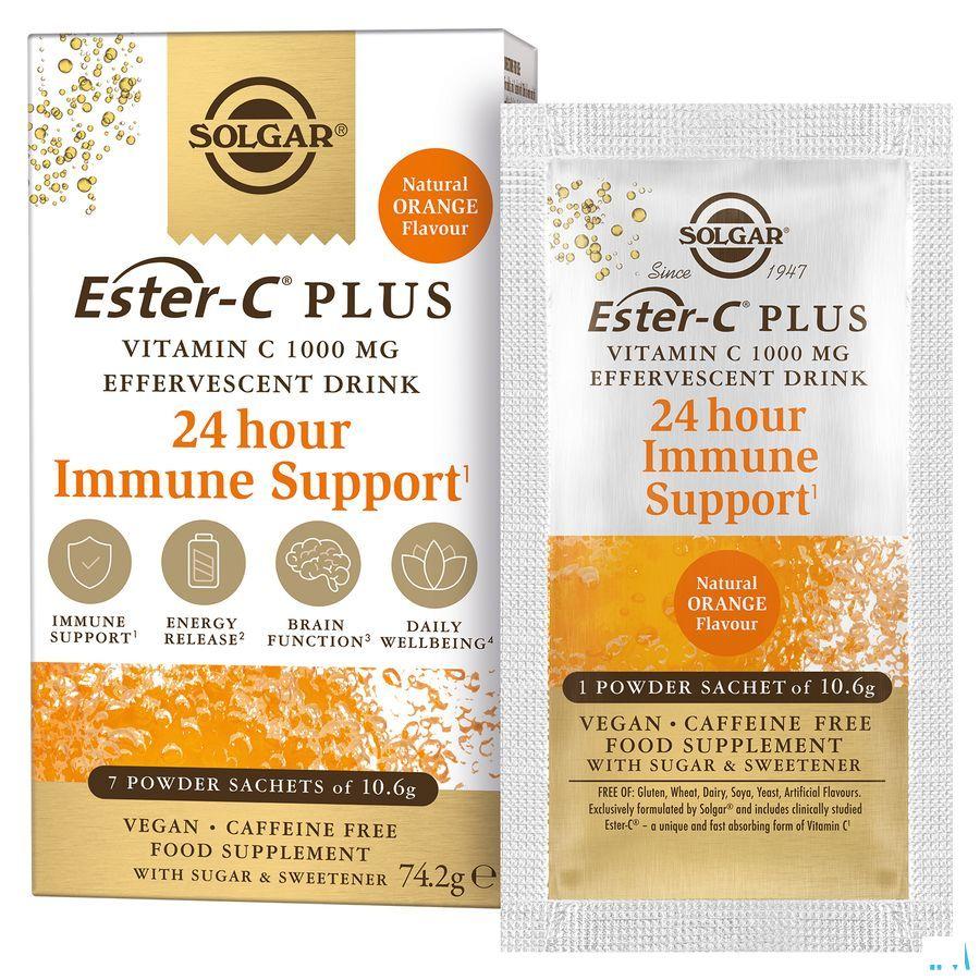 Solgar Ester-C Plus 1000Mg Zakje 7X10,6G  -  Solgar Vitamins