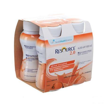 Resource 2.0 Abrikoos 4x200 ml 12100545  -  Nestle