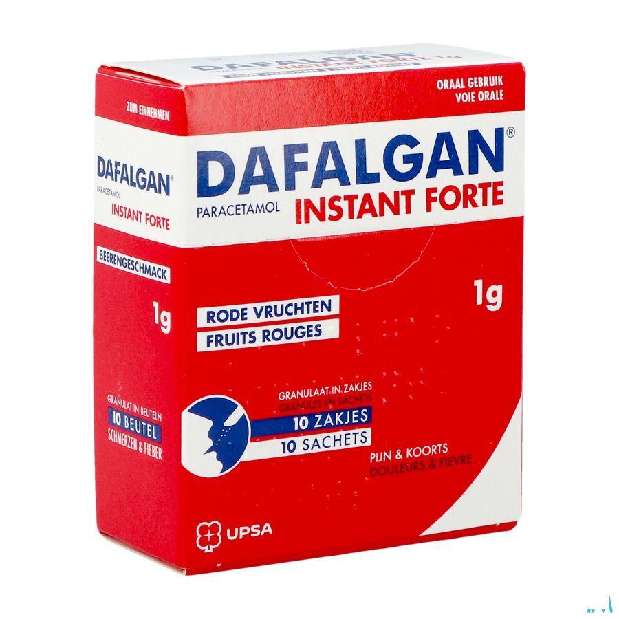 Dafalgan Instant Forte Rode Vruchten Gran Zakjes 10x1000 mg