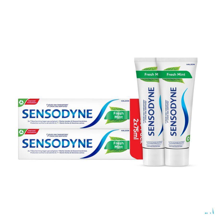 Sensodyne Fresh Mint Dentifrice Tube 2 x 75 ml