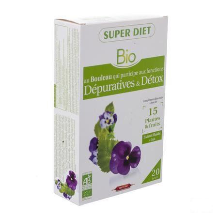 Super Diet Complexe Detox Bio Ampullen 20x15 ml  -  Superdiet Laboratoires