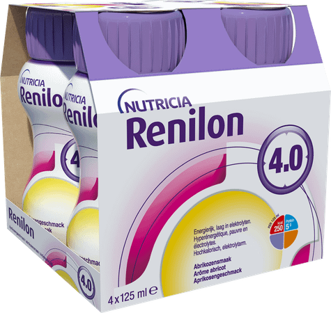 Renilon 4.0 Abrikoos Fles 4x125 ml 570978  -  Nutricia
