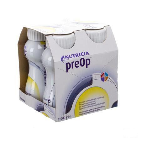 Preop Drink Citroen Fles 4x200 ml 571499  -  Nutricia
