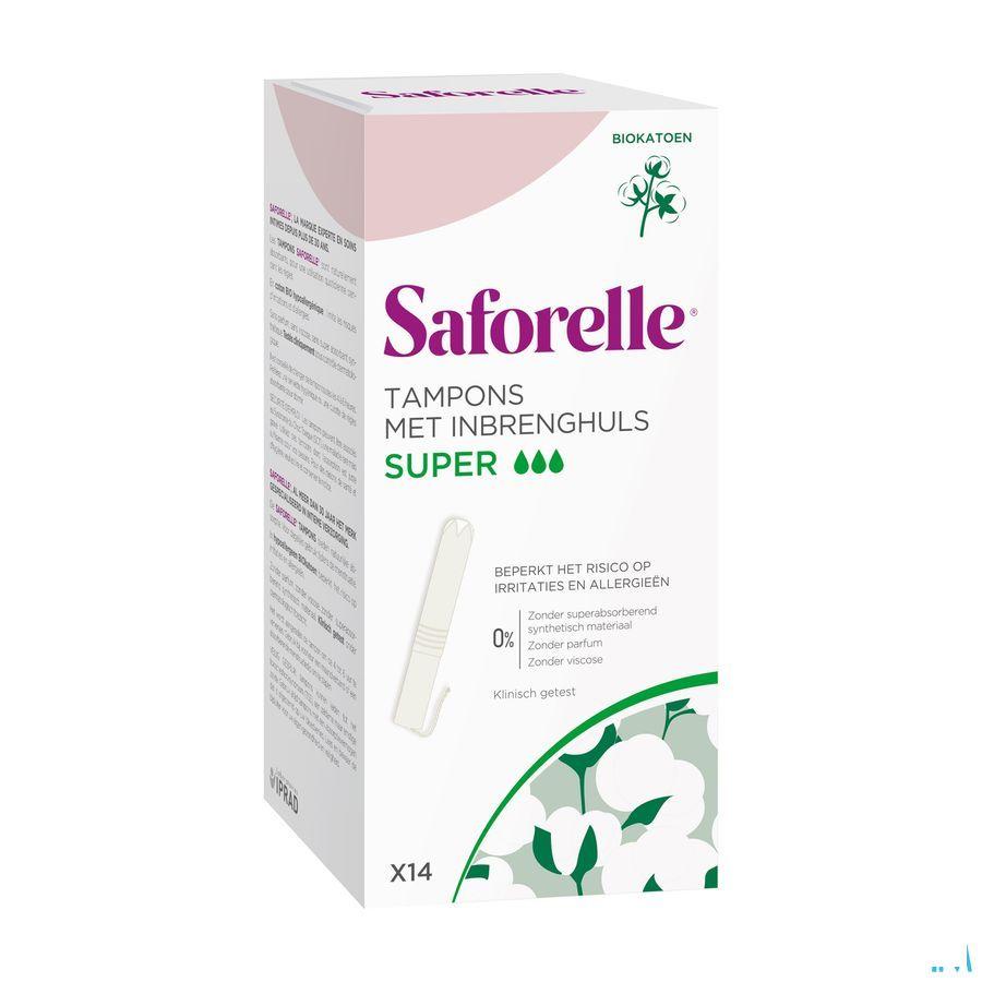 Saforelle Coton Protect Tampons Applicat. Super 14