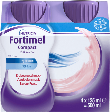 Fortimel Compact 2.4Kcal Aardbei 4X125 ml  -  Nutricia