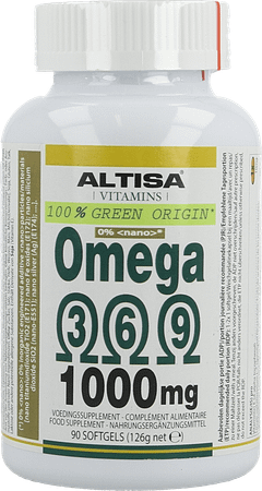 Altisa Omega 3 6 9 Plantaardig 1000 mg Softgels 90  -  Dieximport
