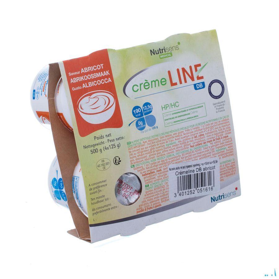 Cremeline + Db Abrikoos zonder lactose 4x125 gr  -  Nutrisens Medical