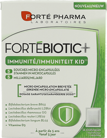 Fortebiotic+ Immuniteit Kid Vanille Sach 14  -  Forte Pharma