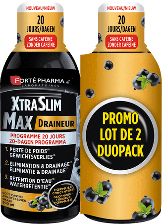 Xtraslim Max Draineur Zwarte Bes Duo 2 x 500 ml
