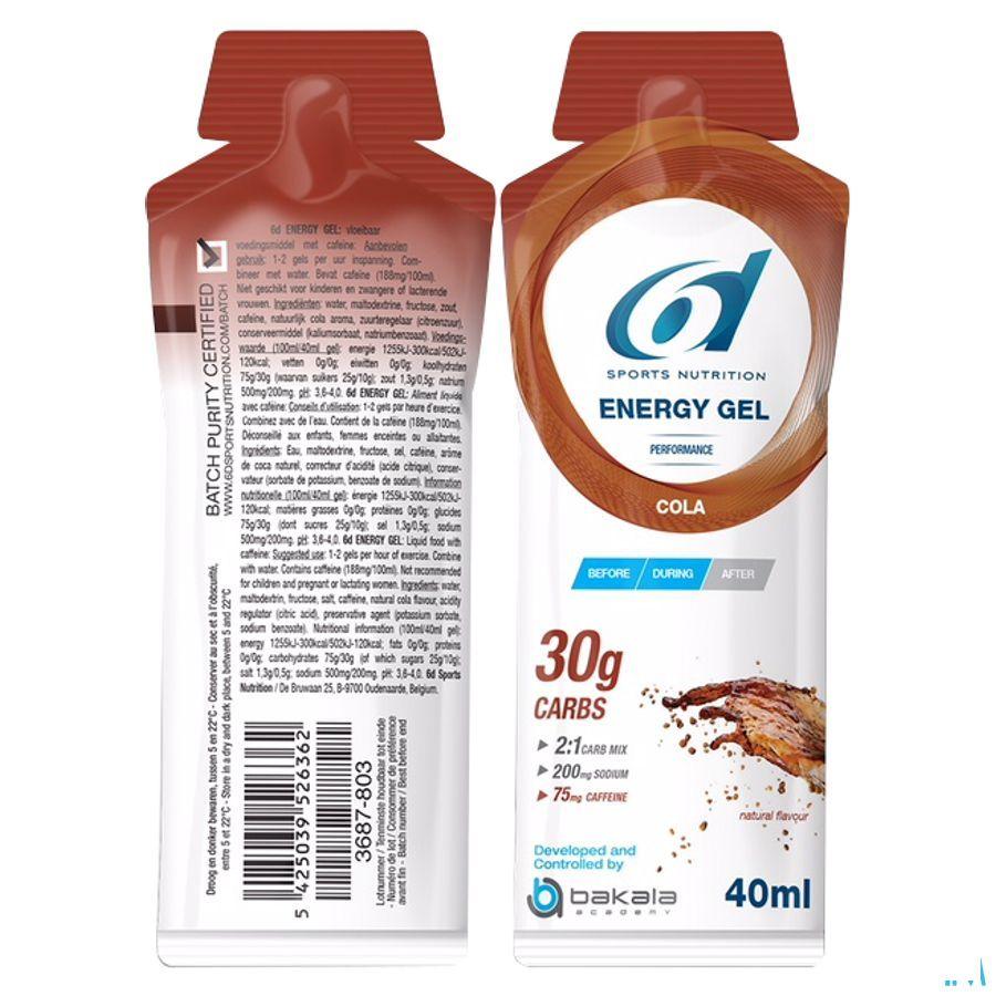 6d Sixd Energy Gel Cola 12x40 gr