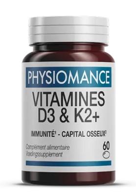Vitamines D3 & K2 + Caps 60 Physiomance PHY433  -  Therascience