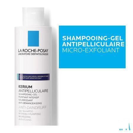 Kerium Shampooing Gel Antipelliculaire Pg 200 ml  -  La Roche-Posay