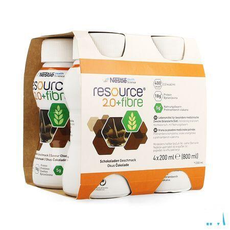 Resource 2.0 Fibre Chocolade 4x200 ml 12209495  -  Nestle