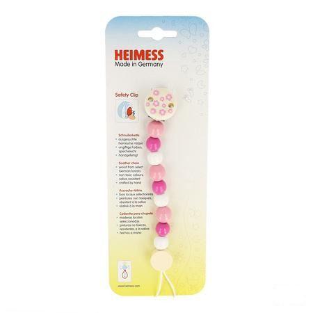 Heimess Fopspeenketting Hout Roze H9217  -  Bomedys